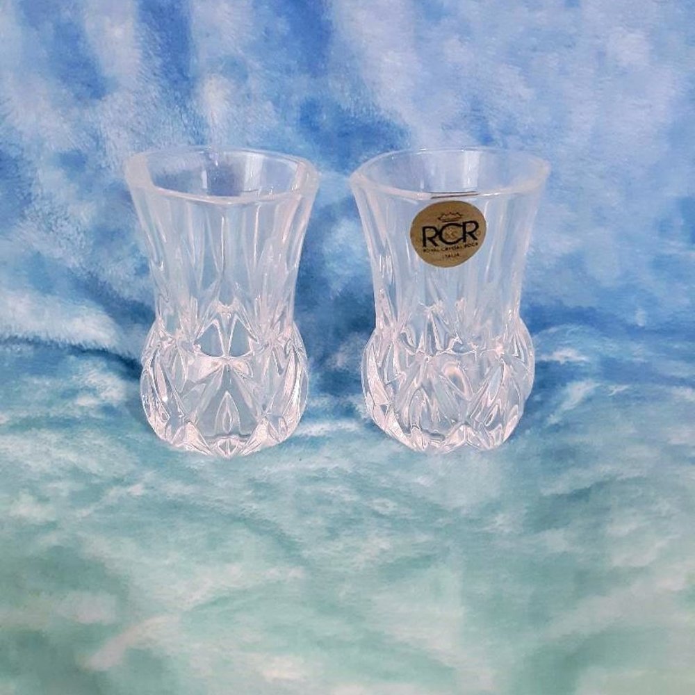 RCR Royal Crystal Rock Bud Vases Linea G